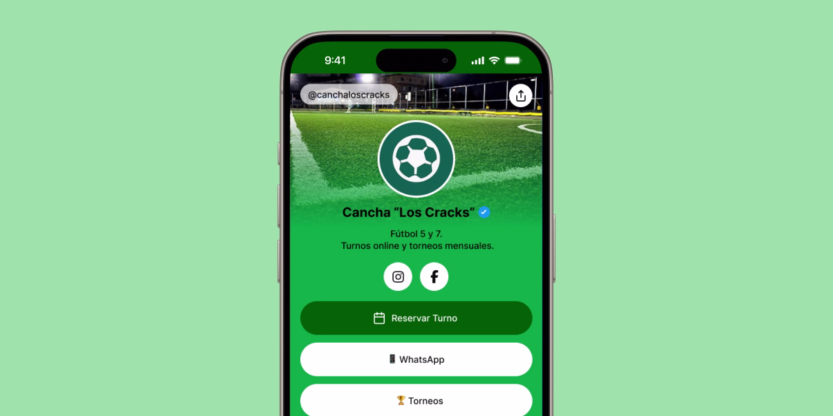 Sistema de reservas online para canchas de fútbol - Reservas con Bioturno